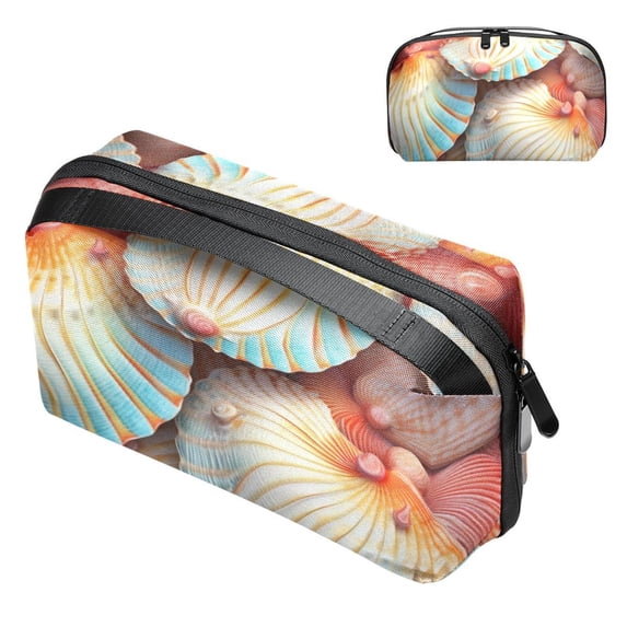 Shell Travel Case Charger Pouch Hard Drive Bag Cable Organizer Desk Cord Travel Organizer Waterproof Oxford Fabric Electronic Digital Accessories Storage Bag Black 5.9x9.44x3.14 in