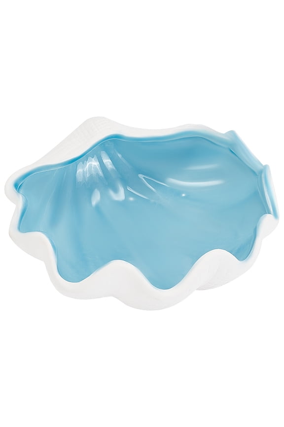 Shell Trinket Dish Tray Ceramic Ring Shell Holder Jewelry Pendant Tray Bowl Key Storage Organizer Plate Dinner Dessert Plate for Home Bathroom Decor Porcelain Bracelet Necklace Display DIY
