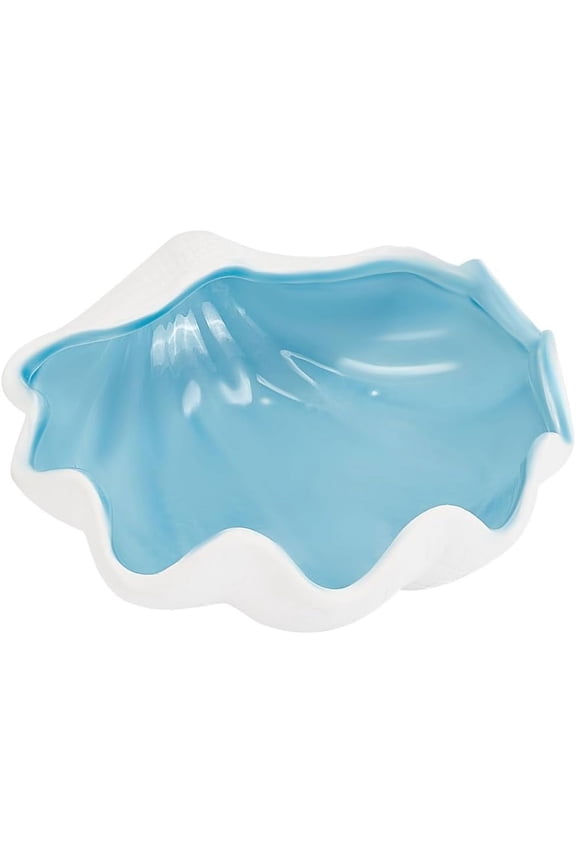 Shell Trinket Dish Tray Ceramic Ring Shell Holder Pendant Tray Bowl Key Storage Organizer Plate Dinner Dessert Plate for Home Bathroom Decor Porcelain Bracelet Necklace Display