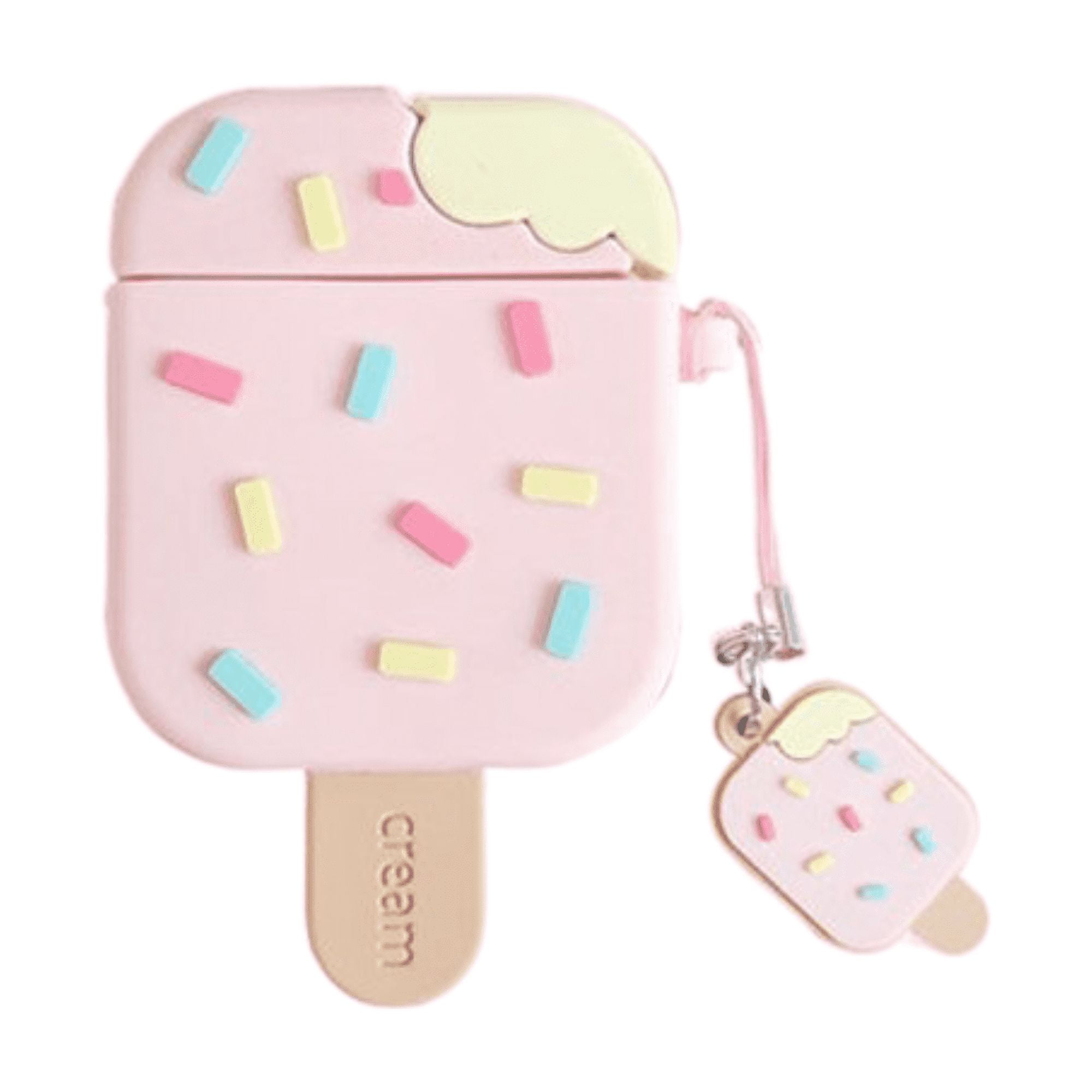 ICECREAM AIR POD SILICON CASE。 Shell Vanguard Ice Cream Style Silicone Headphone Case for