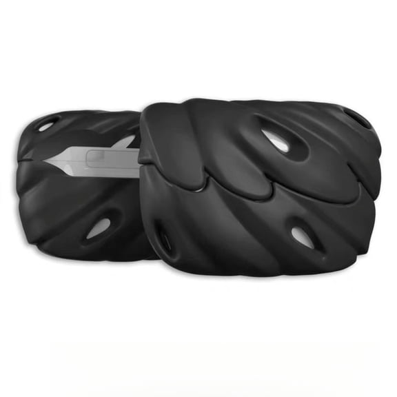 Shell Vanguard Silicone Shell Shape Headphone Case for Apple AirPods Pro (1st and 2nd generation)-Black