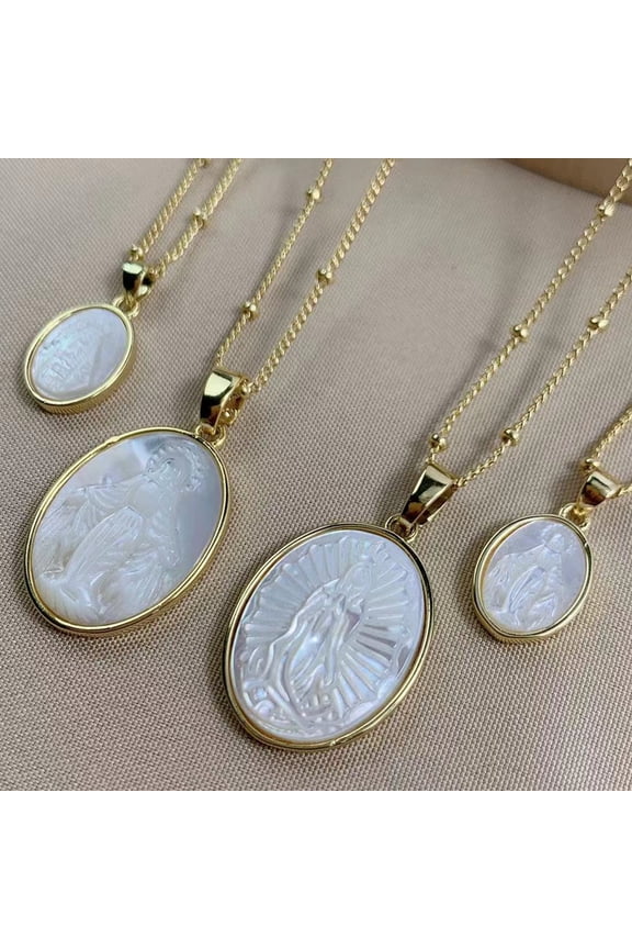 Shell Virgin Guadalupe Necklace Female European And American