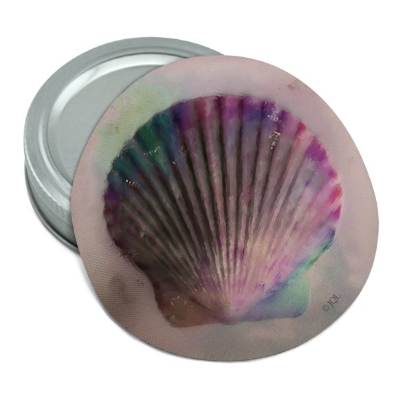 Shell Watercolor Beach Sand Tropical Round Rubber Non-Slip Jar Gripper Lid Opener