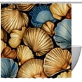 thumbnail image 1 of Shell Waterproof Bathroom Curtain Set with Hooks, Printed Shower Curtains for Bathroom Decoration, 1 of 5
