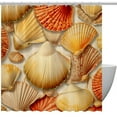 thumbnail image 1 of Shell Waterproof Printed Bathroom Curtains with Hook for Shower Curtain Sets and Bathroom Decoration, 1 of 5