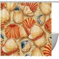 thumbnail image 1 of Shell Waterproof Printed Shower Curtain Set with Hooks - Bathroom Decoration, 1 of 5