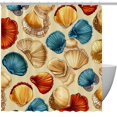 thumbnail image 1 of Shell Waterproof Shower Curtain Set with Hooks, Printed Bathroom Decoration - Shower Curtain Sets, 1 of 5