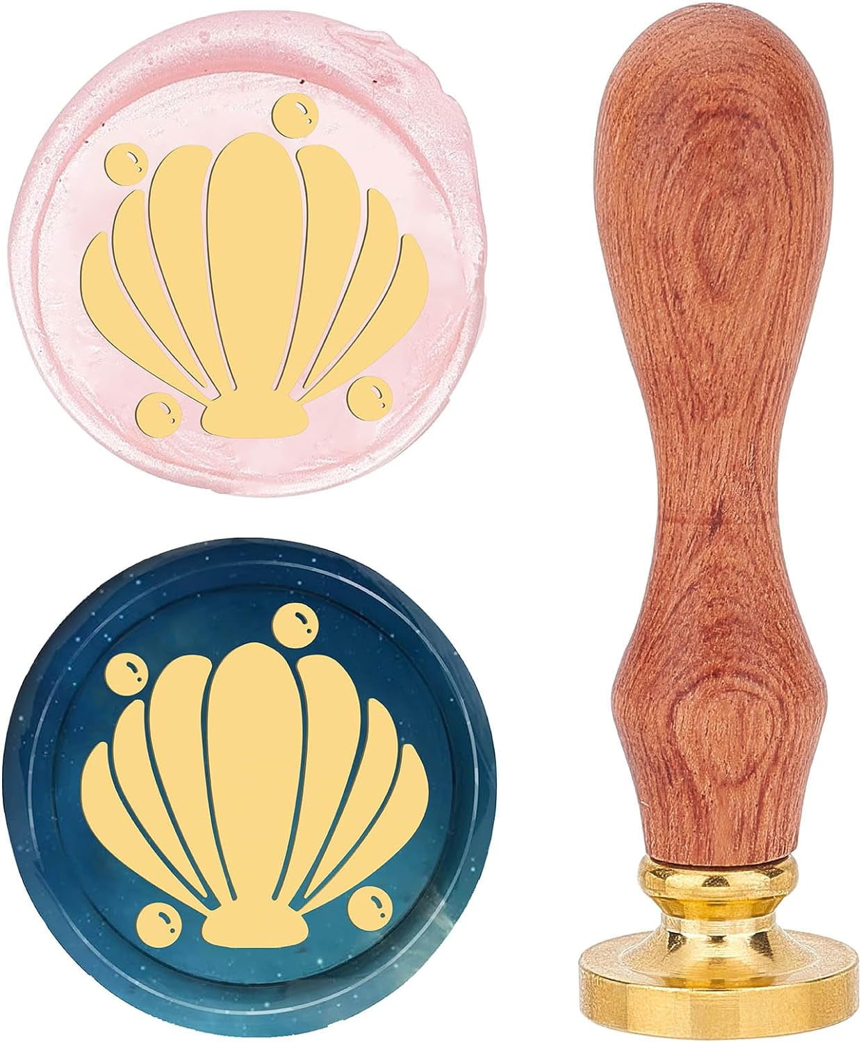 Shell Wax Seal Stamp 25mm Ocean Sealing Wax Stamps Retro Rosewood ...