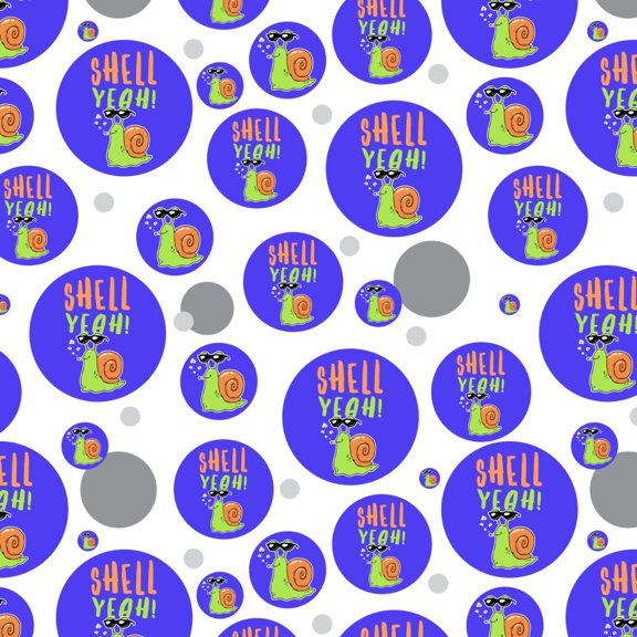 Shell Yeah Hell Yes Snail Funny Humor Premium Gift Wrap Wrapping Paper Roll