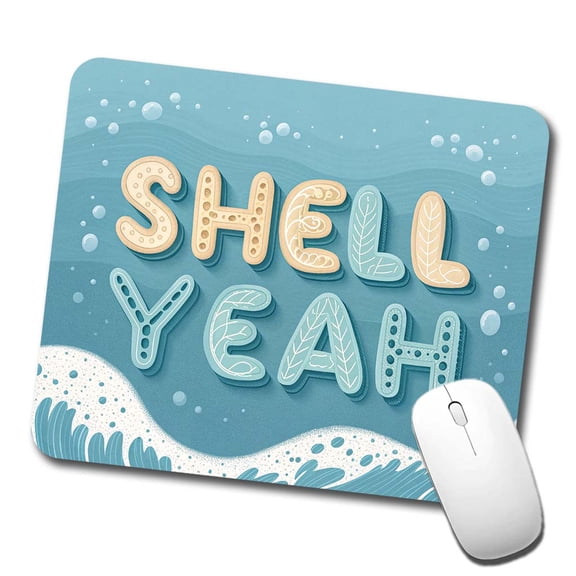 Shell Yeah Sea Foam Ocean Beach Mouse Pad Low Profile Gaming Mat