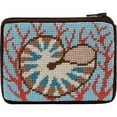 thumbnail image 1 of Shell and Coral Needlepoint Coin Purse Kit- Stitch & Zip, 1 of 1