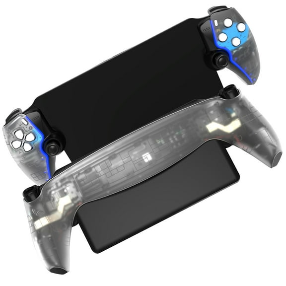Shell plate for PS5 Portal, game handheld remote player ABS shell replacement, PS5 Portal front cover and rear plate accessories and repair tools-Transparent color