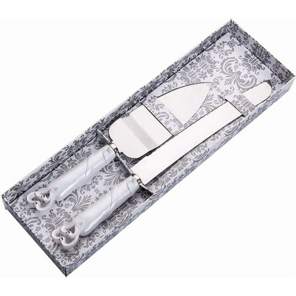 ShellKingdom Cake Knife Server Set, Stainless Steel Cake Cutting Cutlery Knife Shovel Set for Wedding Birthday Party