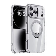 ShellTech For Apple iPhone 17 Pro Max Magnetic Ring Kickstand Hybrid Case, Lightweight PC+TPU Shockproof Anti-Scratch Non-Slip Back Cover with Wireless Charging and Anti-Fingerprint,Silver