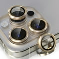 thumbnail image 1 of ShellTech Camera Lens Protector Compatible with iPhone 13 Pro Max, Scratch-Resistant Ultra-Thin Tempered Glass with Aluminum Edge, Set of 3,Gold, 1 of 5