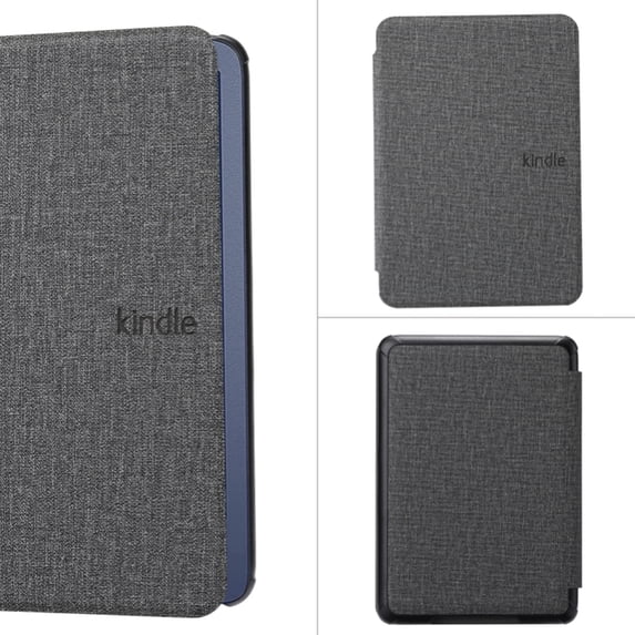 ShellTech Case for Kindle Paperwhite6(12th generation) 2024 7" Rele,Light Weight Cloth Slim Shockproof Leather Protective Cover with Auto Sleep/Wake Pure Color Waterproof Cloth Pattern Case,Gray