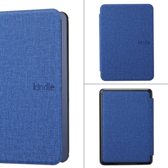 ShellTech Case for Kindle Paperwhite6(12th generation) 2024 7" Rele,Light Weight Cloth Slim Shockproof Leather Protective Cover with Auto Sleep/Wake Pure Color Waterproof Cloth Pattern Case,Darkblue