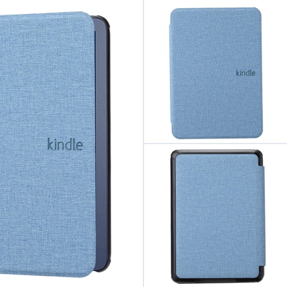 ShellTech Case for Kindle Paperwhite6(12th generation) 2024 7" Rele,Light Weight Cloth Slim Shockproof Leather Protective Cover with Auto Sleep/Wake Pure Color Waterproof Cloth Pattern Case,Skyblue