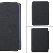 ShellTech Case for Kindle Paperwhite6 12th generation 2024 7" Rele,Light Weight Cloth Slim Shockproof Leather Protective Cover with Auto Sleep/Wake Pure Color Waterproof Cloth Pattern Case,Black