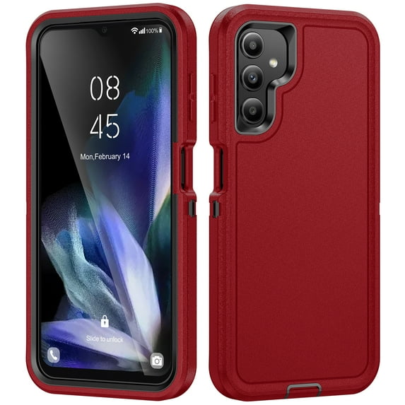 ShellTech Case for Samsung Galaxy A13 5G,Shockproof TPU+PC 3-Layer Protection Case Heavy Duty Armor Cover for Galaxy A13 5G,Red