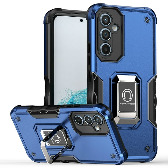 ShellTech Case for Samsung Galaxy A14 5G Shockproof Rubber Case Built-in Kickstand Armor Protective Cover for Galaxy A14 5G,Blue