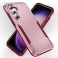 thumbnail image 1 of ShellTech Case for Samsung Galaxy A35 5G,Heavy Duty Rubber+PC Dual Layer Protection Case Shockproof Protective Shell Cover,Pink+Rose, 1 of 5