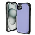 thumbnail image 1 of ShellTech Case for iPhone 14 Plus,Built-in Card Slot Case Shockproof Rubber Hybrid PC Flip Kickstand Heavy Duty Military Grade Armor Cover,Lightpurple, 1 of 8