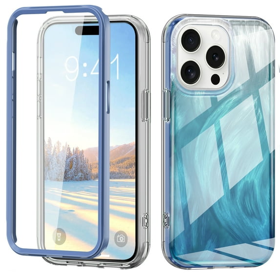 ShellTech Compatible for iPhone 14 Pro Case Built with Screen Protector, Lightweight and Stylish Full Body Shockproof Protective Rugged TPU Case for Apple iPhone 14 Pro 6.1 inch,Blue