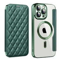 ShellTech Compatible with iPhone 14 Pro Max 6.7" Wallet Case, Magnetic Case with RFID Blocking Credit Card Holder, Personalized Leather Textured Flip Phone Casefor iPhone 14 Pro Max,Darkgreen
