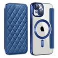 thumbnail image 1 of ShellTech Compatible with iPhone 15 6.1" Wallet Case, Magnetic Case with RFID Blocking Credit Card Holder, Personalized Leather Textured Flip Phone Casefor iPhone 15,Royalblue, 1 of 11