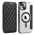 thumbnail image 1 of ShellTech Compatible with iPhone 15 Plus 6.7" Wallet Case, Magnetic Case with RFID Blocking Credit Card Holder, Personalized Leather Textured Flip Phone Casefor iPhone 15 Plus,Black, 1 of 9