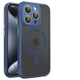 thumbnail image 1 of ShellTech Compatible with iPhone 16 Magnetic Case, Upgraded [Full Camera Protection] [Compatible with Magsafe] [Translucent Matte] Shockproof Protective Phone Case Cvoer,Blue, 1 of 9