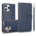 thumbnail image 1 of ShellTech Compatible with iPhone 16 Pro Wallet Case, [RFID Blocking] 3 Card Holder Stand with Credit Card Slot PU Leather Magnetic Protective Flip Cover ,Blue, 1 of 1