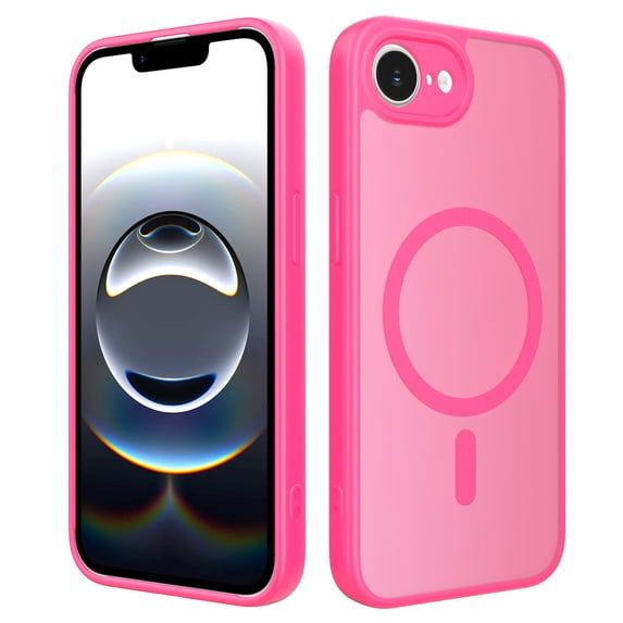 ShellTech Compatible with iPhone 16e Magnetic Slim Case Full Camera Protection, Compatible with Magsafe, Drop Protection,Matte Back Bumper Phone Cover for Women Girls,Rose