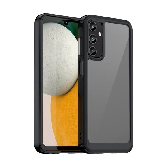 ShellTech Crystal Case for Samsung Galaxy A15 5G Slim Thin Soft TPU Bumper & Hard PC Back Shockproof Scratch Resistant Protective Phone Case for Galaxy A15,Black