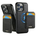 thumbnail image 1 of ShellTech Detachable Magnetic 2 in 1 Wallet Case for iPhone 12/12 Pro,Compatible with Mag-Safe Leather with Credit Card Holder Case Shockproof TPU Kickstand Cover ,Black, 1 of 7
