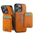 thumbnail image 1 of ShellTech Detachable Magnetic 2 in 1 Wallet Case for iPhone 15 Plus,Compatible with Mag-Safe Leather with Credit Card Holder Case Shockproof TPU Kickstand Cover ,Khaki, 1 of 8
