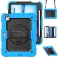thumbnail image 1 of ShellTech Full Body Protection Case for iPad Air 11 inch 2024,Heavy Duty Case Built-in Screen Protector 360° Rotate Hand Strap/Stand Cover with Shoulder Strap,Light Blue + Black, 1 of 8