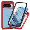 thumbnail image 1 of ShellTech for Google Pixel 9 / 9 Pro Case, Full Body Clear Case with Built-in Screen Protector, Anti-Scratch Shockproof Bumper Phone Case for Google Pixel 9 / 9 Pro,Red, 1 of 5
