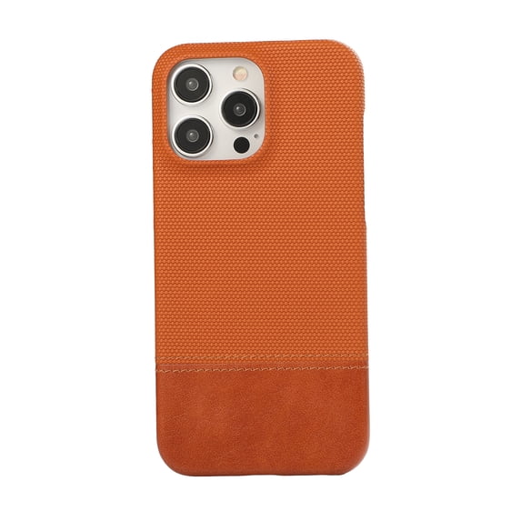 ShellTech Leather Cover for iPhone 12 Pro Max, Ultra Thin PC Hard Phone Case Premium Metal Raised Lens Protection Cover,Brown