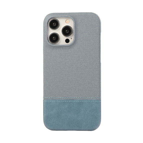 ShellTech Leather Cover for iPhone 14 Pro Max, Ultra Thin PC Hard Phone Case Premium Metal Raised Lens Protection Cover,Cyan