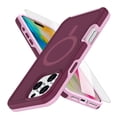 thumbnail image 1 of ShellTech Magnetic Case with Tempered Glass Screen Protector for iPhone 16 Pro Max,Shockproof Silicone +PC Case Compatible with MagSafe Back Cover for iPhone 16 Pro Max,Winered, 1 of 5
