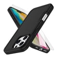 thumbnail image 1 of ShellTech Magnetic Case with Tempered Glass Screen Protector for iPhone 16 Pro,Shockproof Silicone +PC Case Compatible with MagSafe Back Cover for iPhone 16 Pro,Black, 1 of 5