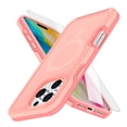 thumbnail image 1 of ShellTech Magnetic Case with Tempered Glass Screen Protector for iPhone 16 Pro,Shockproof Silicone +PC Case Compatible with MagSafe Back Cover for iPhone 16 Pro,Coral, 1 of 5
