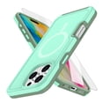 thumbnail image 1 of ShellTech Magnetic Case with Tempered Glass Screen Protector for iPhone 16 Pro,Shockproof Silicone +PC Case Compatible with MagSafe Back Cover for iPhone 16 Pro,Mint, 1 of 5