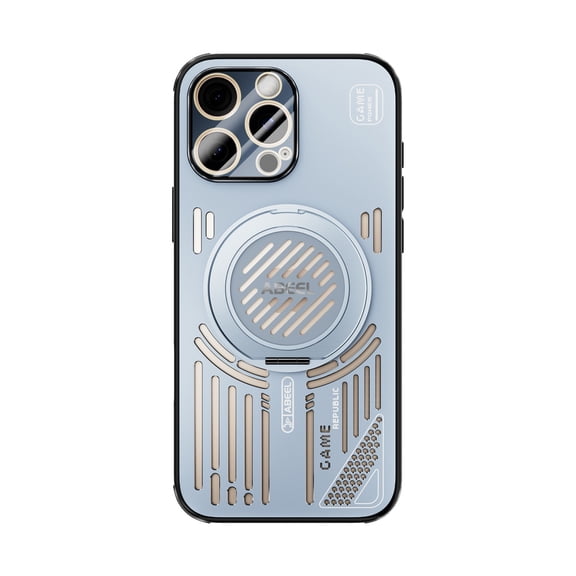 ShellTech Magnetic Case for iPhone 13 Pro, Full Camera Lens Protector Cover, [Compatible with MagSafe] Rotating Alloy Metal Ring Holder Kickstand, Shockproof Heat Dissipation Phone Shell,Blue