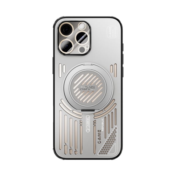 ShellTech Magnetic Case for iPhone 13 Pro, Full Camera Lens Protector Cover, [Compatible with MagSafe] Rotating Alloy Metal Ring Holder Kickstand, Shockproof Heat Dissipation Phone Shell,Gray
