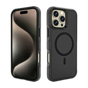ShellTech Magnetic for iPhone 16 Pro Max PC+TPU Case Compatible with MagSafe 10 FT Military Grade Drop Protection Shockproof Phone Case,Black