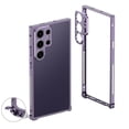 thumbnail image 1 of ShellTech Metal Bumper Frame Case Compatible with Samsung Galaxy S24 Ultra, Luxury Premium Aluminum Alloy Shockproof Bumper Frame with Lens Protector,Purple, 1 of 10