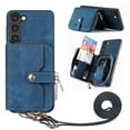 thumbnail image 1 of ShellTech Mobile Cover, For Samsung Galaxy A13 4G Case Premium PU Leather Wallet Phone Case Protective Shockproof Cover Zipper Wallet Phone Case,Blue, 1 of 12